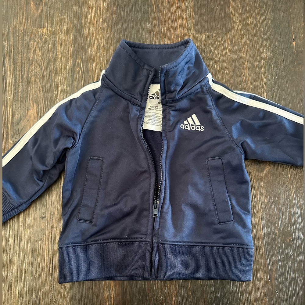 NEW Infant Adidas Navy Blue Track Jacket Size 3-6 months